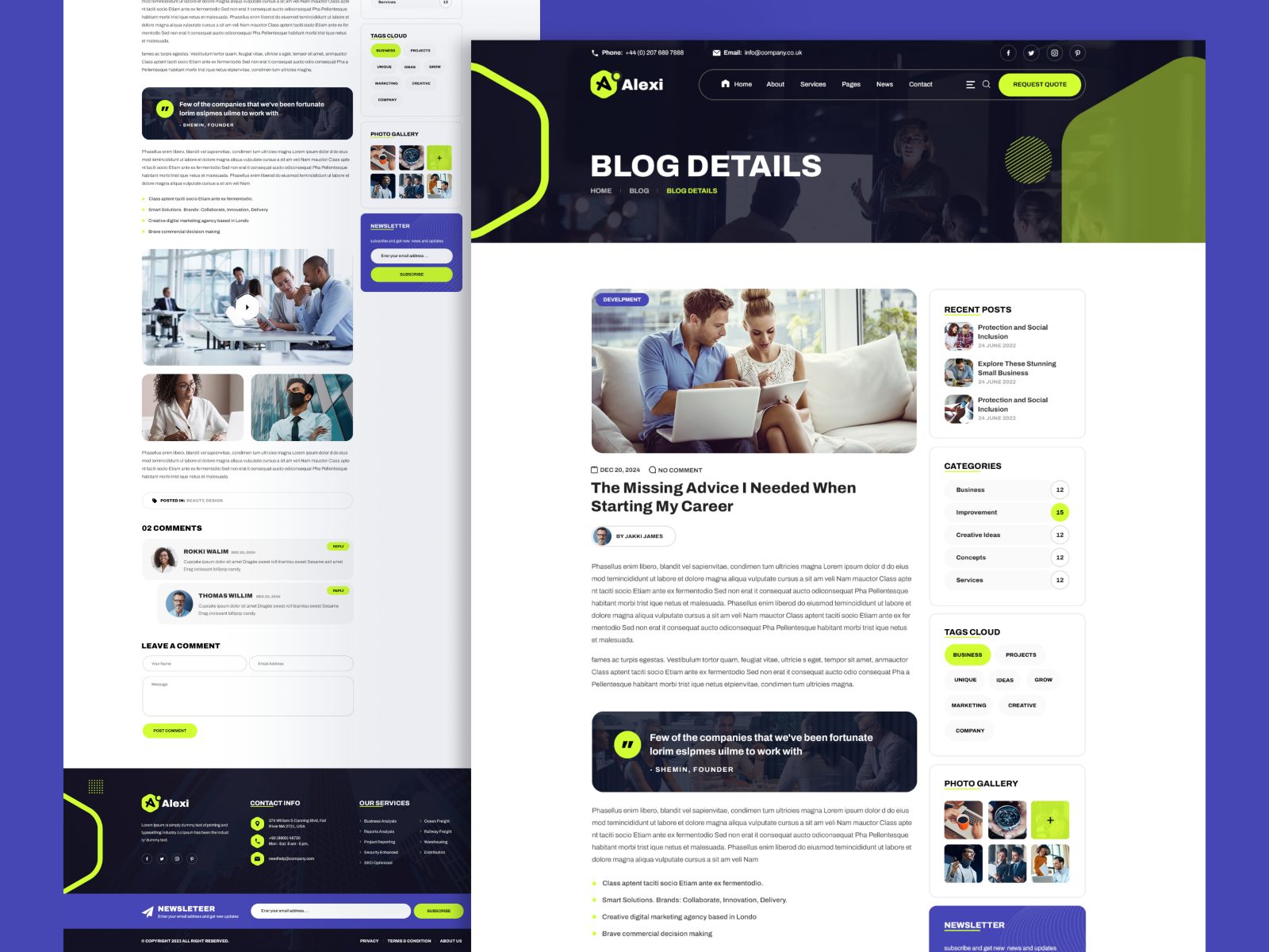 Alexi – Business Consulting & Services Multipurpose PSD Template