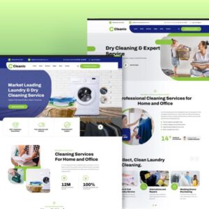Cleanio – Laundry and Cleaning Service PSD Template