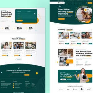 Learno – Online Education Learning PSD Template