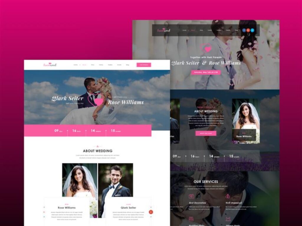 Lovewed - Event & Wedding PSD Template